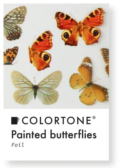 Papel de aluminio transparente con mariposas pintadas de Colortone
