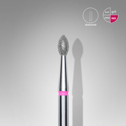 Staleks Diamond Bit Flame XS Red 2.5mm (Manicure Pedicure) (FA60R025/4.5K)