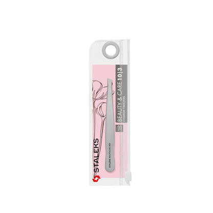 Staleks Eyebrow Tweezers Beauty & Care 10 Type 3 Wide Slanted (TBC-10/3)