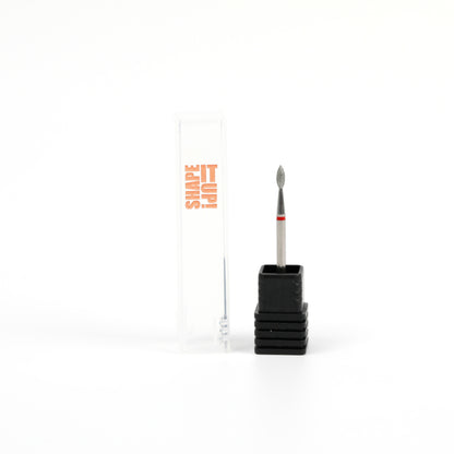 Shape It Up Fresa de diamante Mini llama afilada 2.1mm Rojo (Manicura Pedicura)