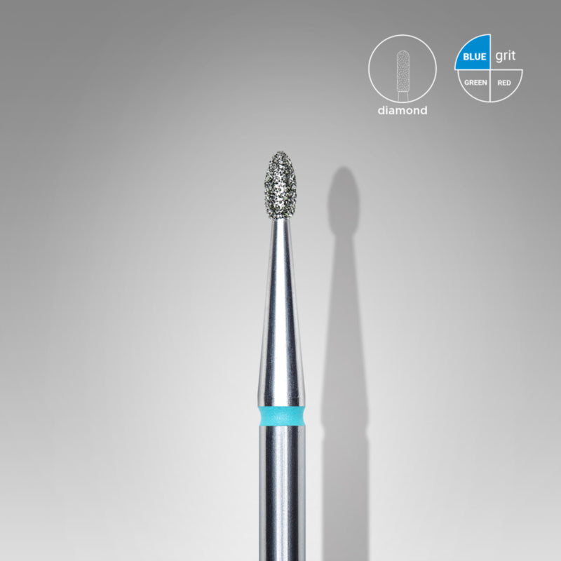 Staleks Diamond Bit Rounded Drop Blue 1.6mm (Manicure Pedicure) (FA50B016/3.4K)