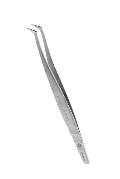 Staleks Pro Eyelash Tweezers Expert 40 Type 12 Curved for Volume Lash Extensions (TE-40/12)