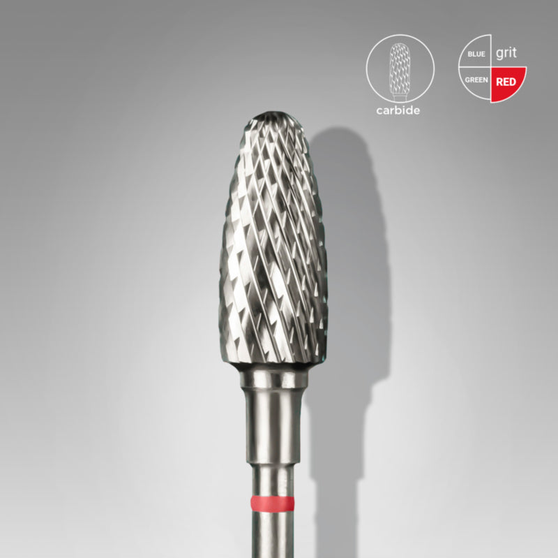 Staleks Carbide Nail Drill Bit Corn Red 6.0mm (FT90R060/14)