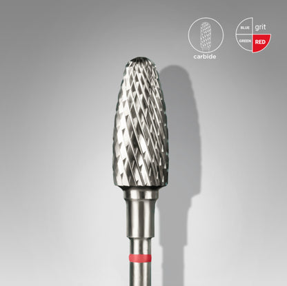 Staleks Carbide Nail Drill Bit Corn Red 6.0mm (FT90R060/14)