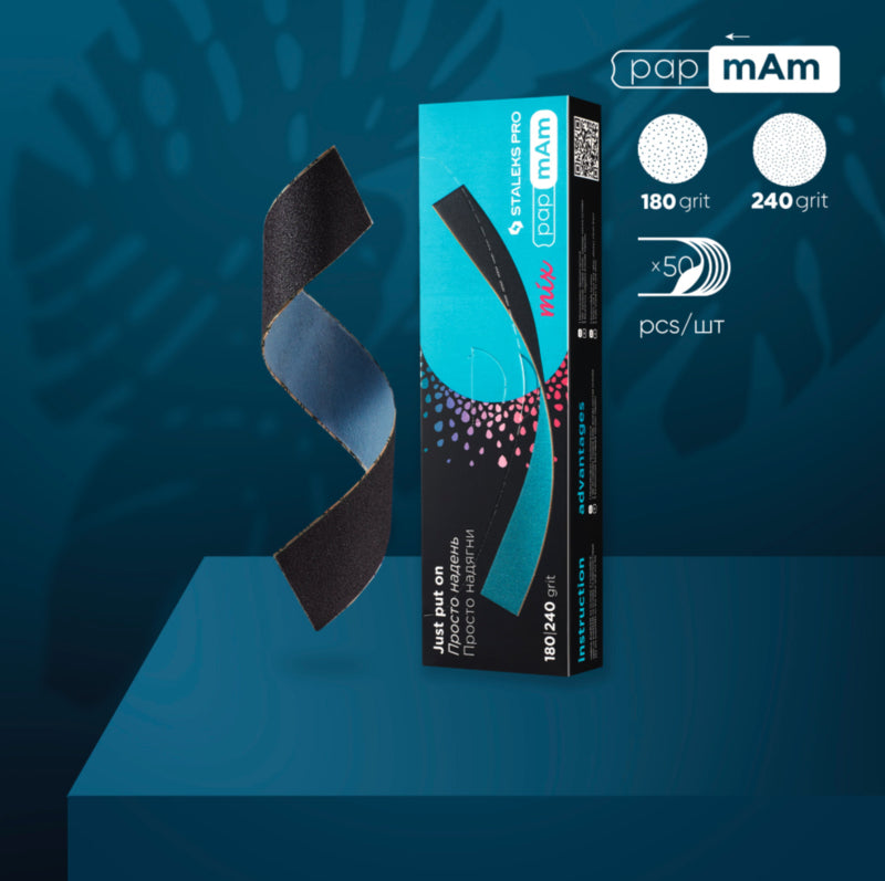 Limas rectas Staleks Pro PapmAm mixtas 50 unidades (DFCMix-22-180/240)