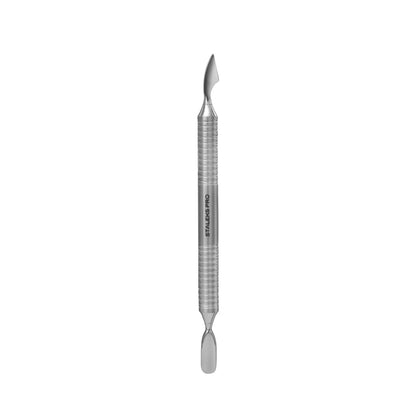 Empujador cóncavo redondeado + limpiador Staleks Expert 100, tipo 3 (PE-100/3)