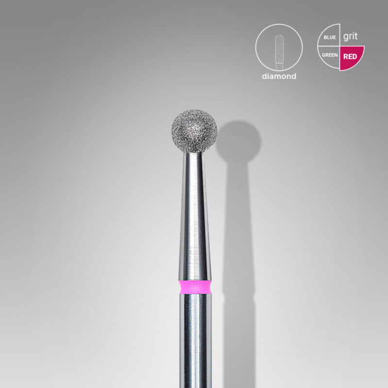 Fresa de diamante Staleks Frees esférica roja 3.5mm (manicura pedicura) (FA01R035K)