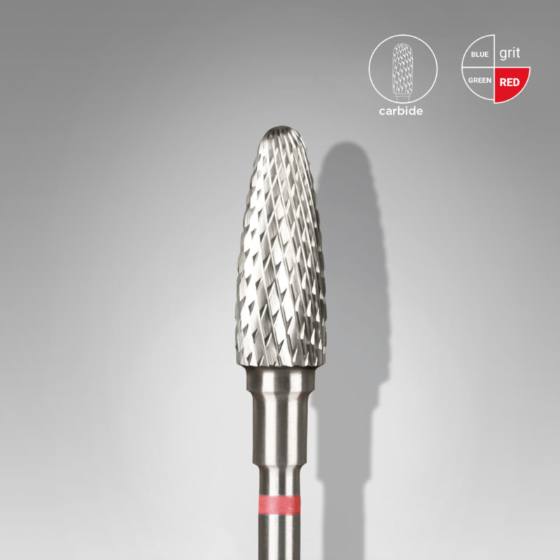 Fresa de carburo para uñas Staleks Corn Red, 5.0mm (FT90R050/13)