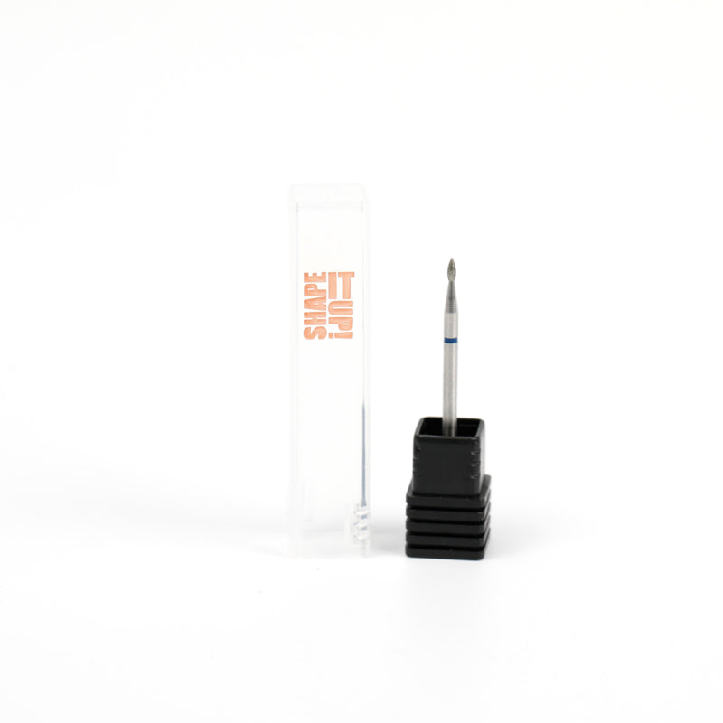 Shape It Up Fresa de diamante Mini llama afilada 1.6mm Azul (Manicura Pedicura)