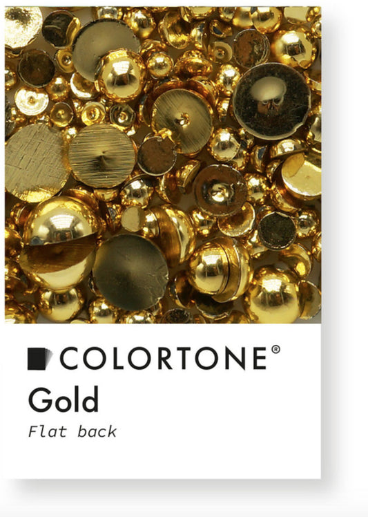 Colortone Flatback perlas doradas