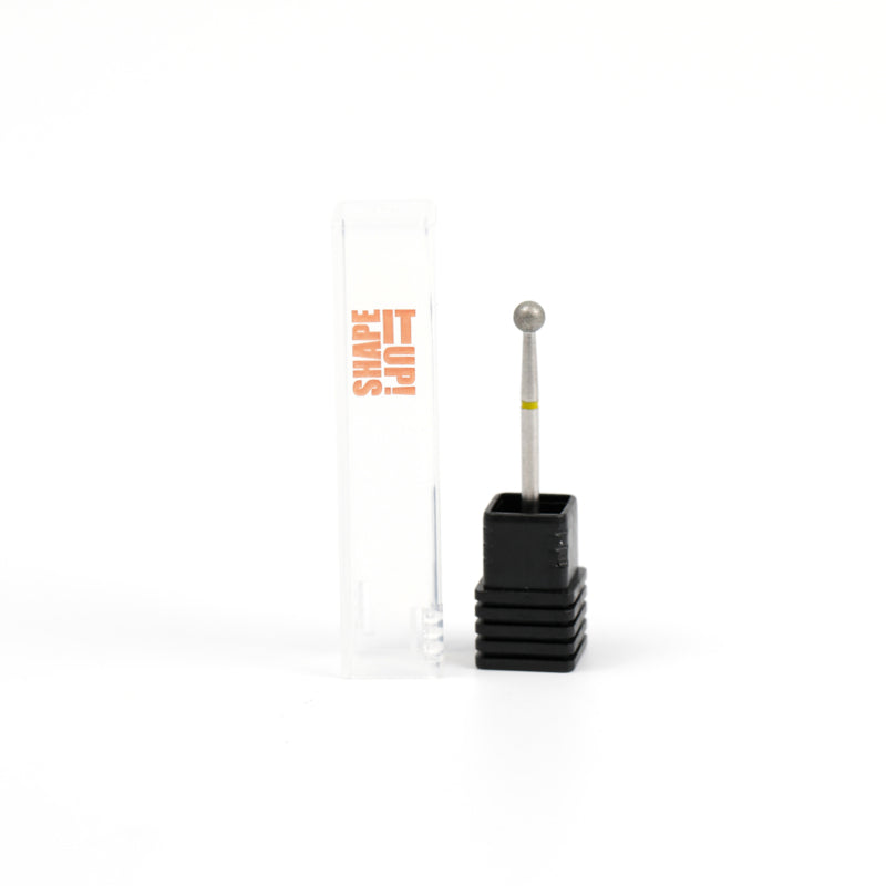 Shape It Up Fresa de diamante de bola 4.0mm amarilla (Manicura Pedicura)