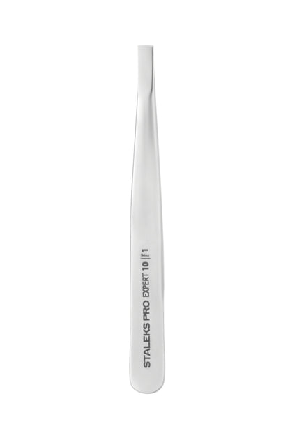 Staleks Pro Eyebrow Tweezers Expert 10 Type 1 Wide Straight (TE-10/1)