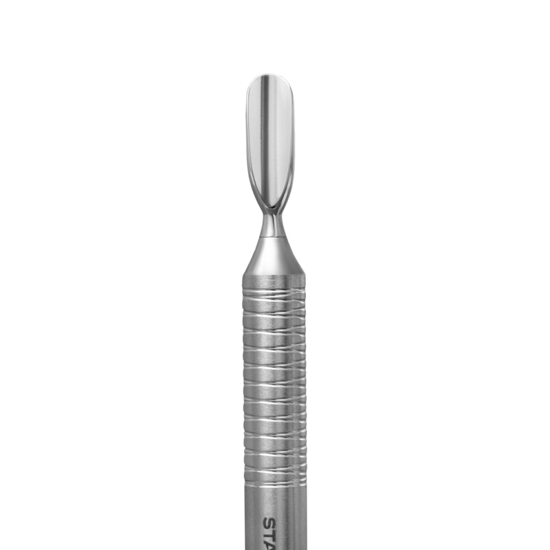 Empujador cóncavo redondeado + limpiador Staleks Expert 100, tipo 3 (PE-100/3)