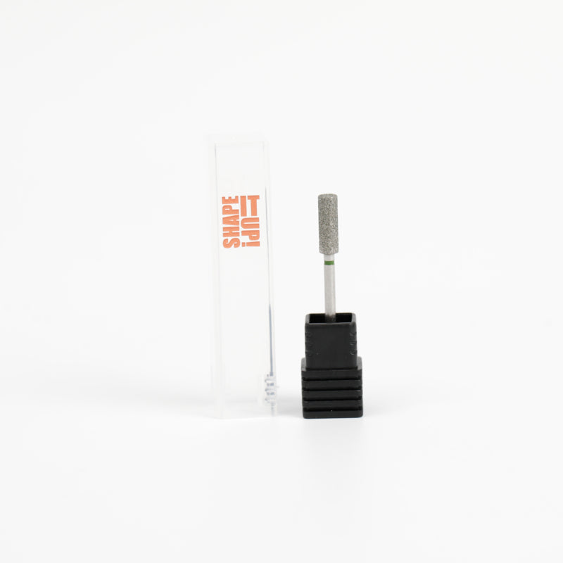 Shape It Up Diamond Frees Bit Long Wide Cylinder Flat Top 4.0 mm Green (Manicure Pedicure)