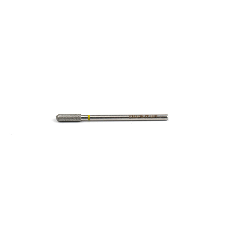 Shape It Up Diamond Frees Bit Cylinder Rounded Medium 3.0mm Yellow (Manicure Pedicure)