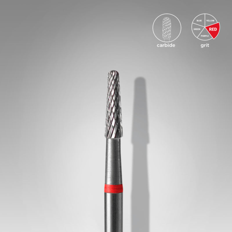 Staleks Carbide Nail Drill Bit Cone Red 2.3mm (FT71R023/8)