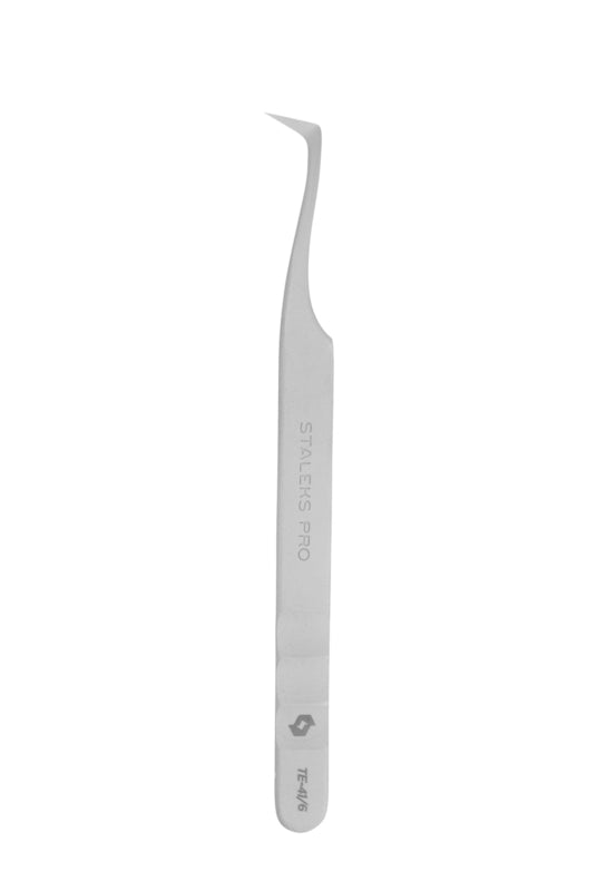 Staleks Pro Eyelash Tweezers Expert 41 Type 6 Curved for Volume Lash Extensions (TE-41/6)