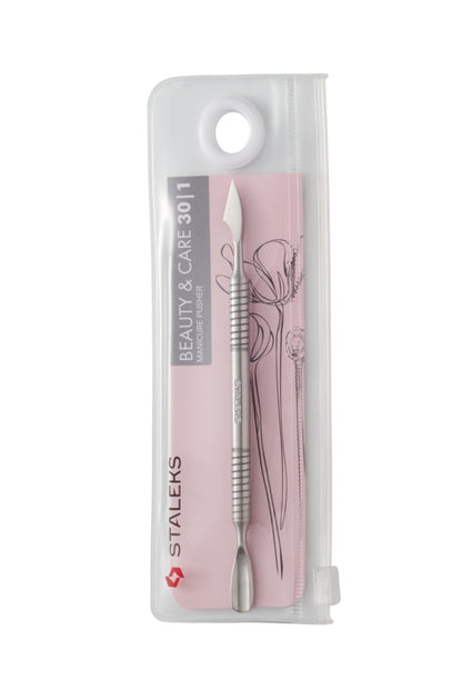 Empujador redondeado + limpiador Beauty & Care 30 de Staleks, tipo 1 (PBC-30/1)