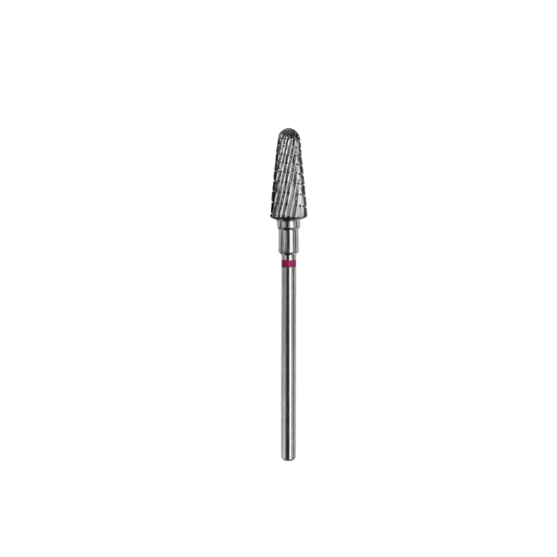 Fresa de carburo para uñas Staleks, tronco de cono morada de 6.0mm (FT70V060/14)