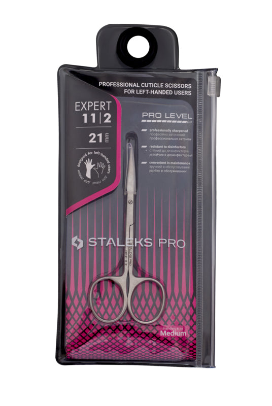 Tijeras profesionales para cutículas Expert 11 de Staleks, tipo 2, para zurdos (SE-11/2)