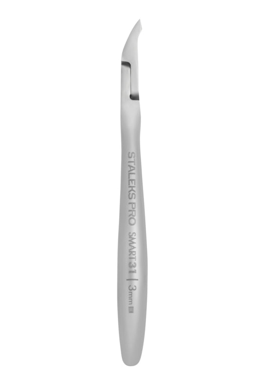 Alicates profesionales para cutículas Smart 31 de Staleks, mandíbula de cuarto de 3 mm (NS-31-3)