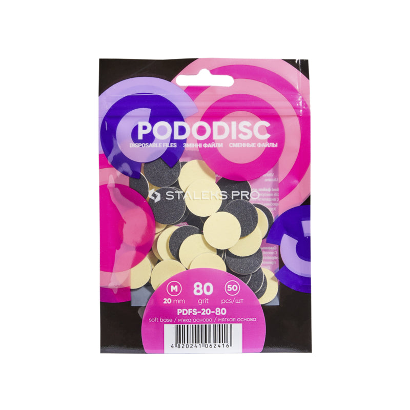 Staleks Soft Base Refill Pads For Pododisc M Black (50 pc) (PDFS-20 series)