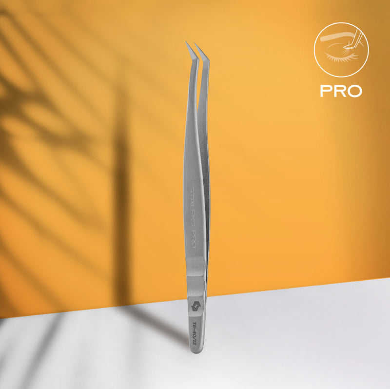 Staleks Pro Pinzas para pestañas Expert 40 tipo 13 en forma de L 40 (TE-40/13)