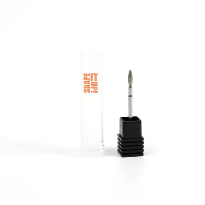 Shape It Up Diamond Frees Bit Wide Blunt Flame 2.5mm Blue (Manicure Pedicure)