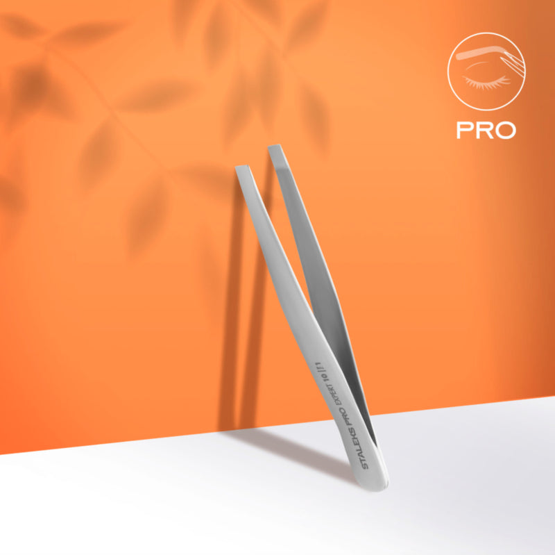 Staleks Pro Eyebrow Tweezers Expert 10 Type 1 Wide Straight (TE-10/1)