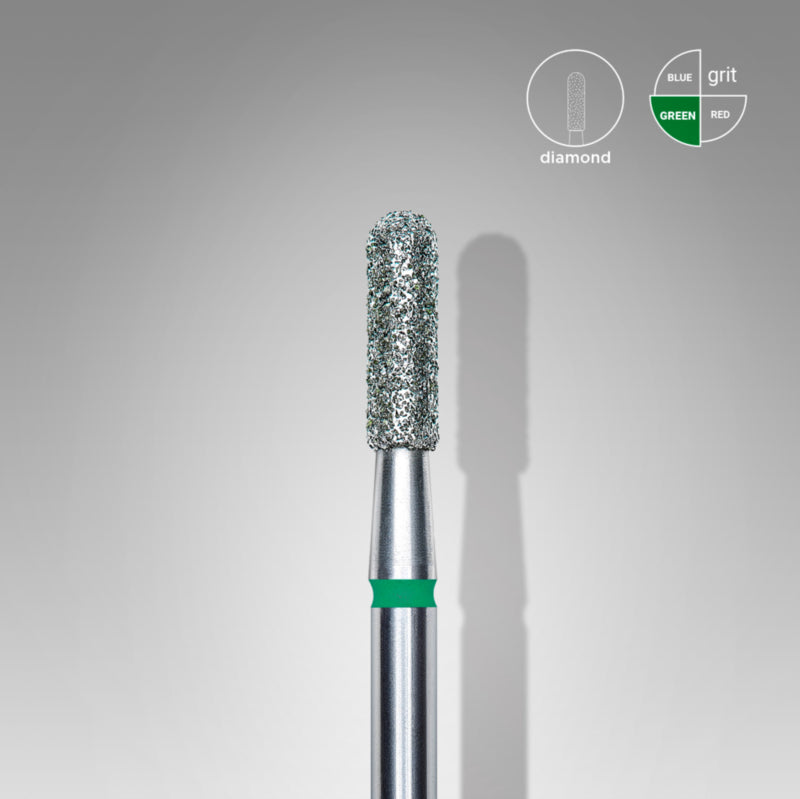 Staleks Fresa Diamantada Cilindro Redondeado Verde 2.3mm (Manicura Pedicura) (FA30G023/8K)
