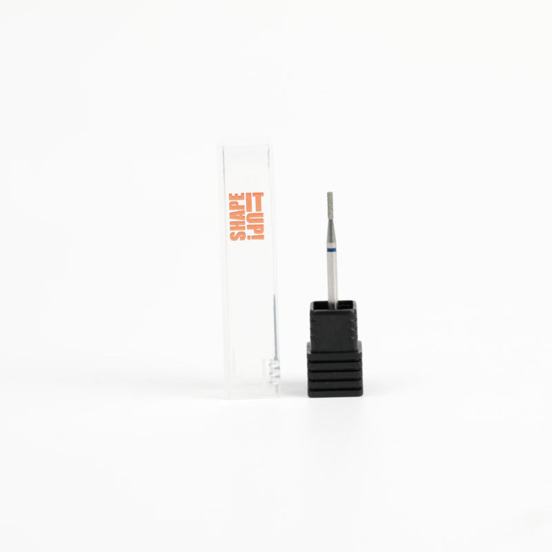 Shape It Up Diamond Frees Bit Cylinder Flat Top Medium 2.0 mm Blue (Manicure Pedicure)