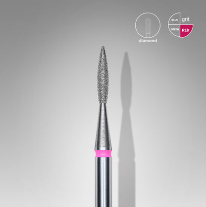 Staleks Diamond Bit Flame Sharp Red 1.6mm (Manicure Pedicure) (FA11R016/8K)