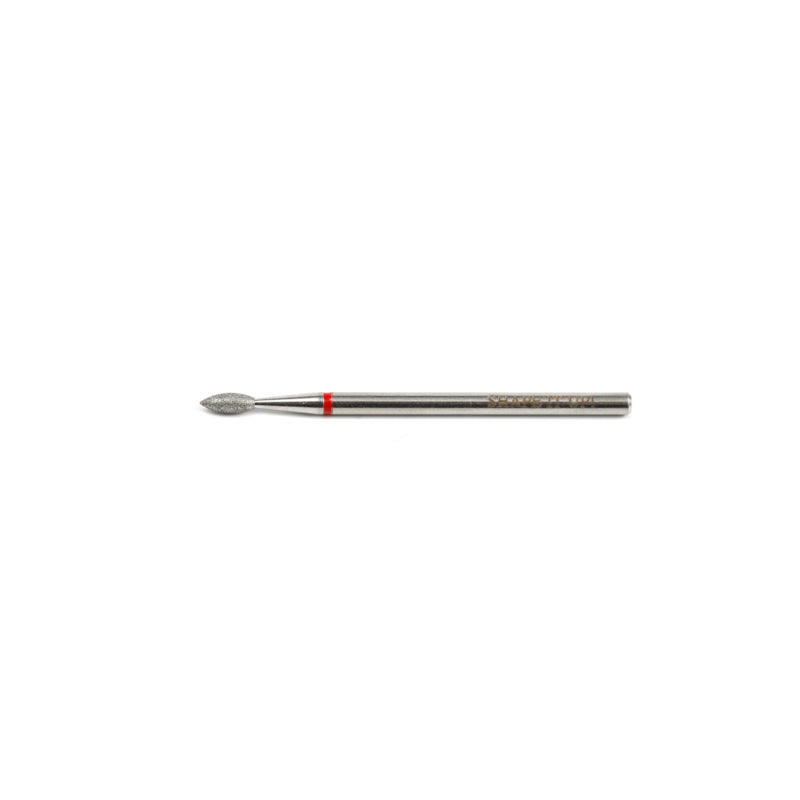 Shape It Up Fresa de diamante Mini llama afilada 2.1mm Rojo (Manicura Pedicura)