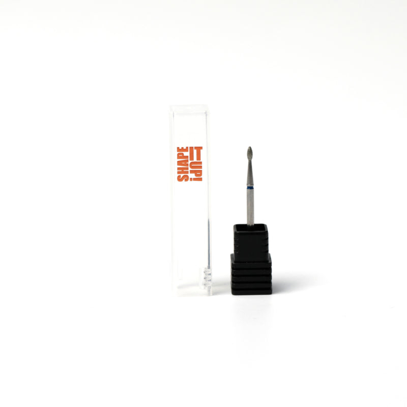 Shape It Up Fresa de diamante Mini llama afilada 1.8mm Azul (Manicura Pedicura)