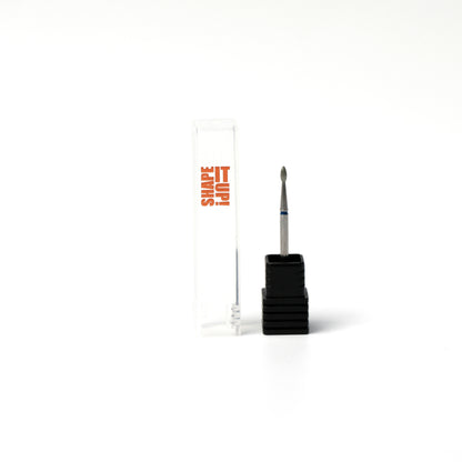 Shape It Up Fresa de diamante Mini llama afilada 1.8mm Azul (Manicura Pedicura)