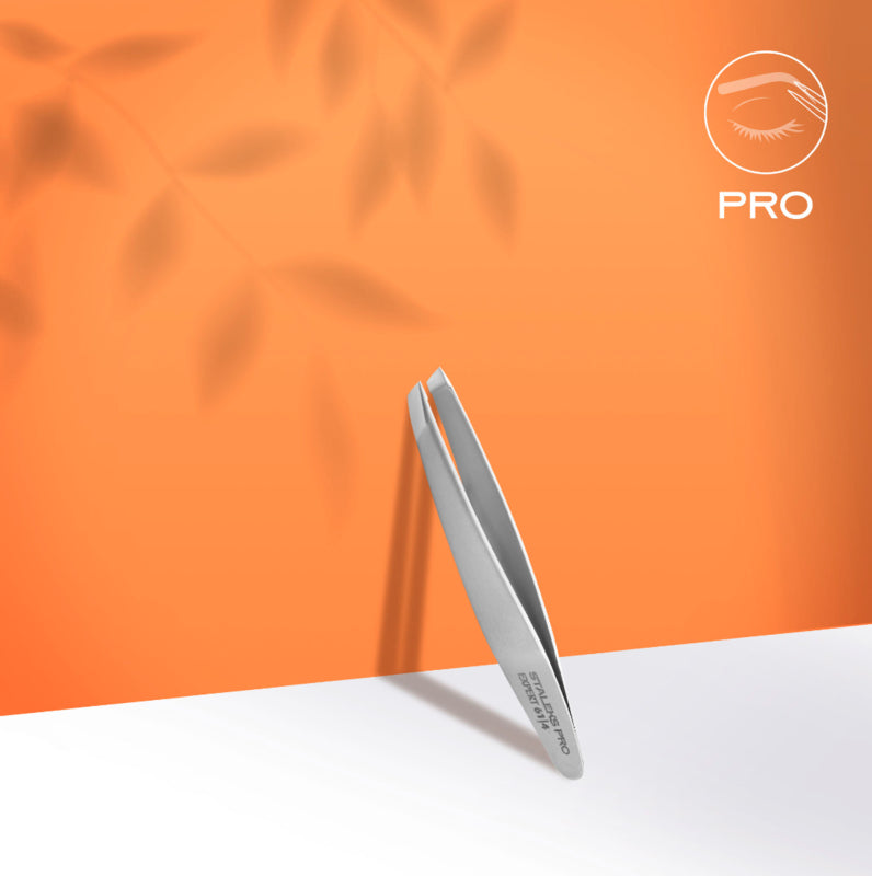Staleks Pro Pinzas para cejas Expert 61 tipo 4 estrechas y biseladas (TE-61/4)