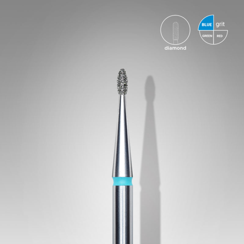 Staleks Diamond Frees Bit Rounded Drop Blue 1.2mm (Manicure Pedicure) (FA50B012/3K)
