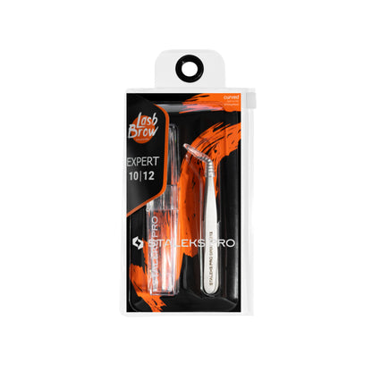 Staleks Pro Eyebrow Tweezers Expert 10 Type 12 Long Slim Curved (TE-10/12)