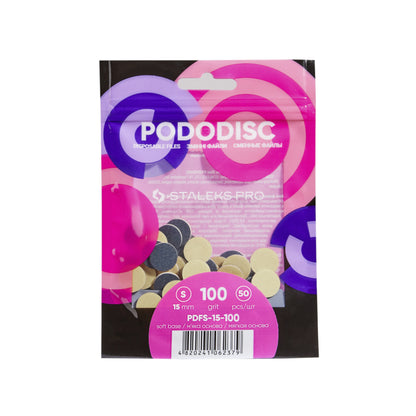 Staleks Soft Base Refill Pads For Pododisc S Black (50 pc) (PDFS-15 series)