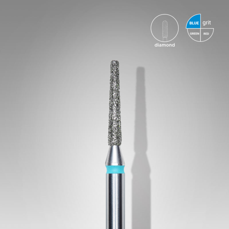 Fresa de diamante Staleks Frustum Blue, 1.6mm de longitud (manicura y pedicura) (FA70B016/10K)