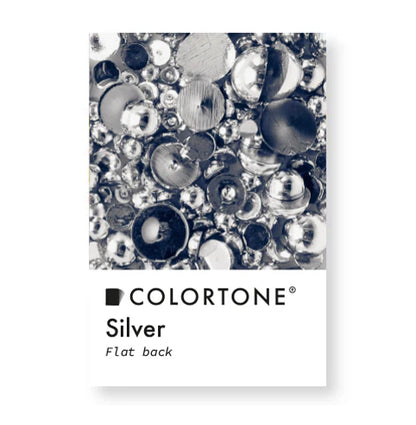 Colortone Flatback Pearls Silver