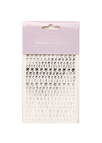 The GelBottle Studio Nail Decals Silver Heart and Twinkle