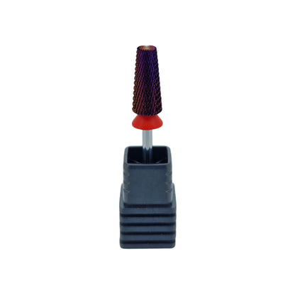 Shape It Up Carbide Fresa cónica 5 en 1 fina roja 7.0 mm (Manicura Pedicura)