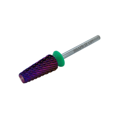 Shape It Up Carbide Bur Bit 5 in 1 Cone Coarse Green 7.0 mm (Manicure Pedicure)
