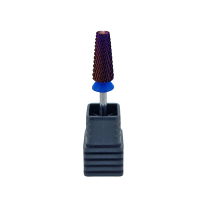 Shape It Up Carbide Fresa cónica 5 en 1 media azul 7.0 mm (Manicura Pedicura)
