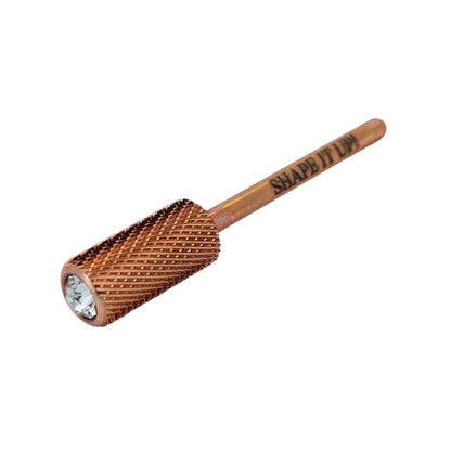 Shape It Up Fresa de carburo para torno Cilindro grande Grano medio 6.6 mm Serie Diamond (Manicura Pedicura)