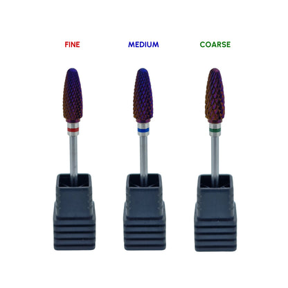 Shape It Up Fresa de carburo Purple Flame gruesa, verde (manicura pedicura)