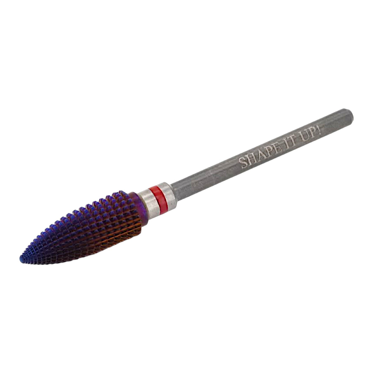 Shape It Up Carbide Bur Bit Purple Oval Tornado Fine Red (Manicure Pedicure)