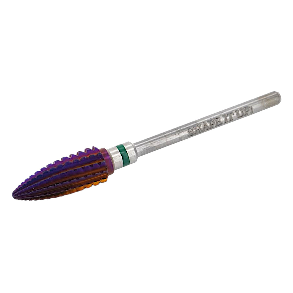 Shape It Up Carbide Bur Bit Purple Oval Tornado Coarse Green (Manicure Pedicure)