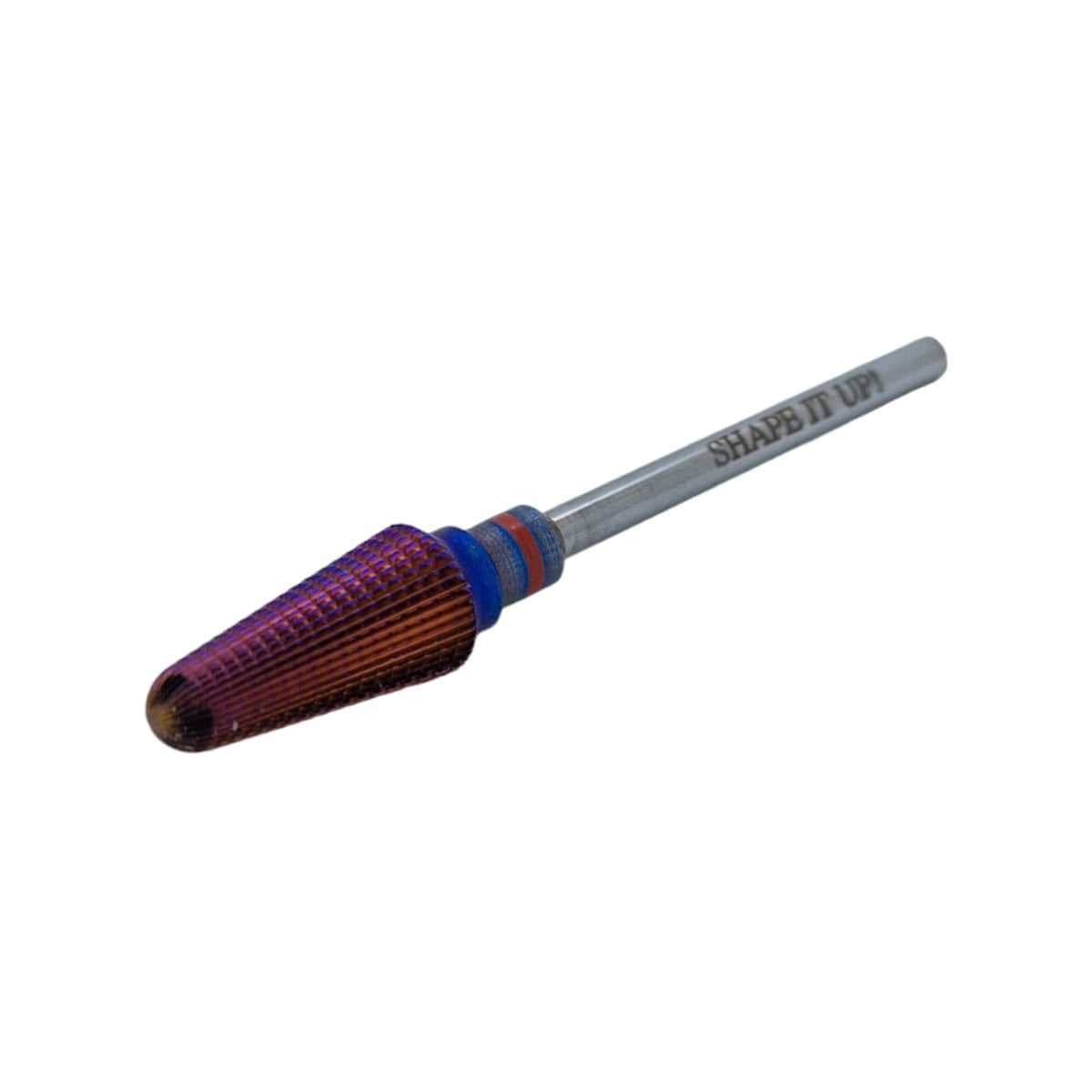 Shape It Up Carbide Bur Bit Purple Tapered Tornado Fine Red (Manicure Pedicure)